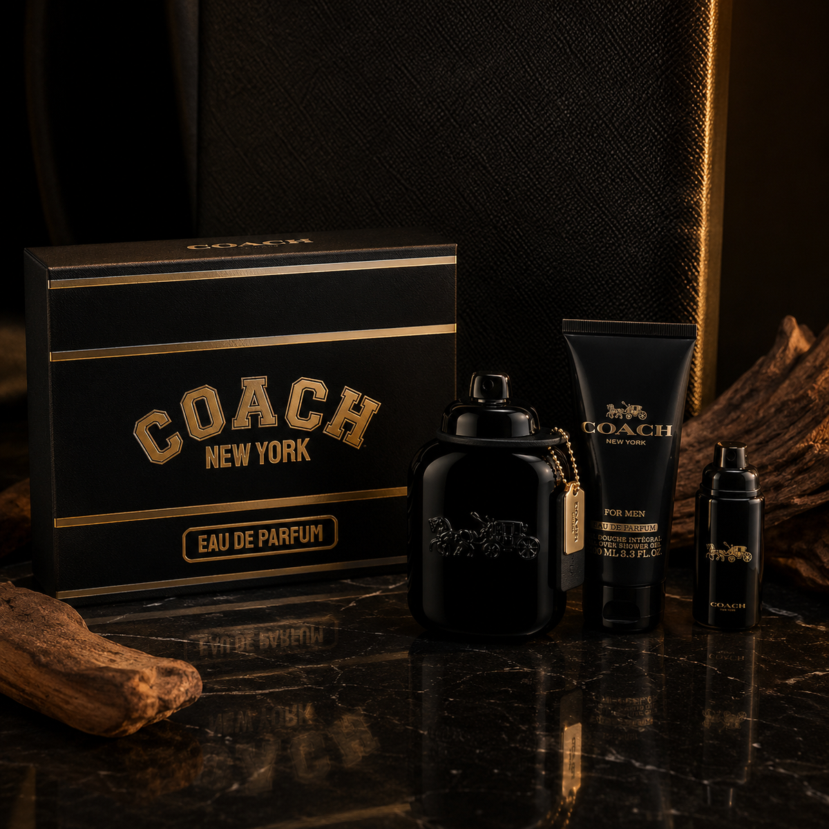 Coach Black 2-Piece Gift Set for Men
