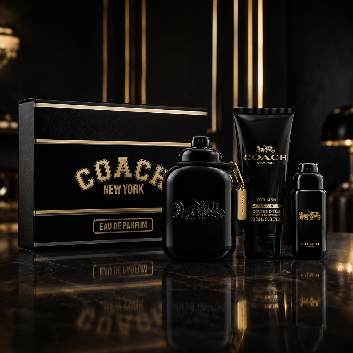 Coach Black 2-Piece Gift Set for Men
