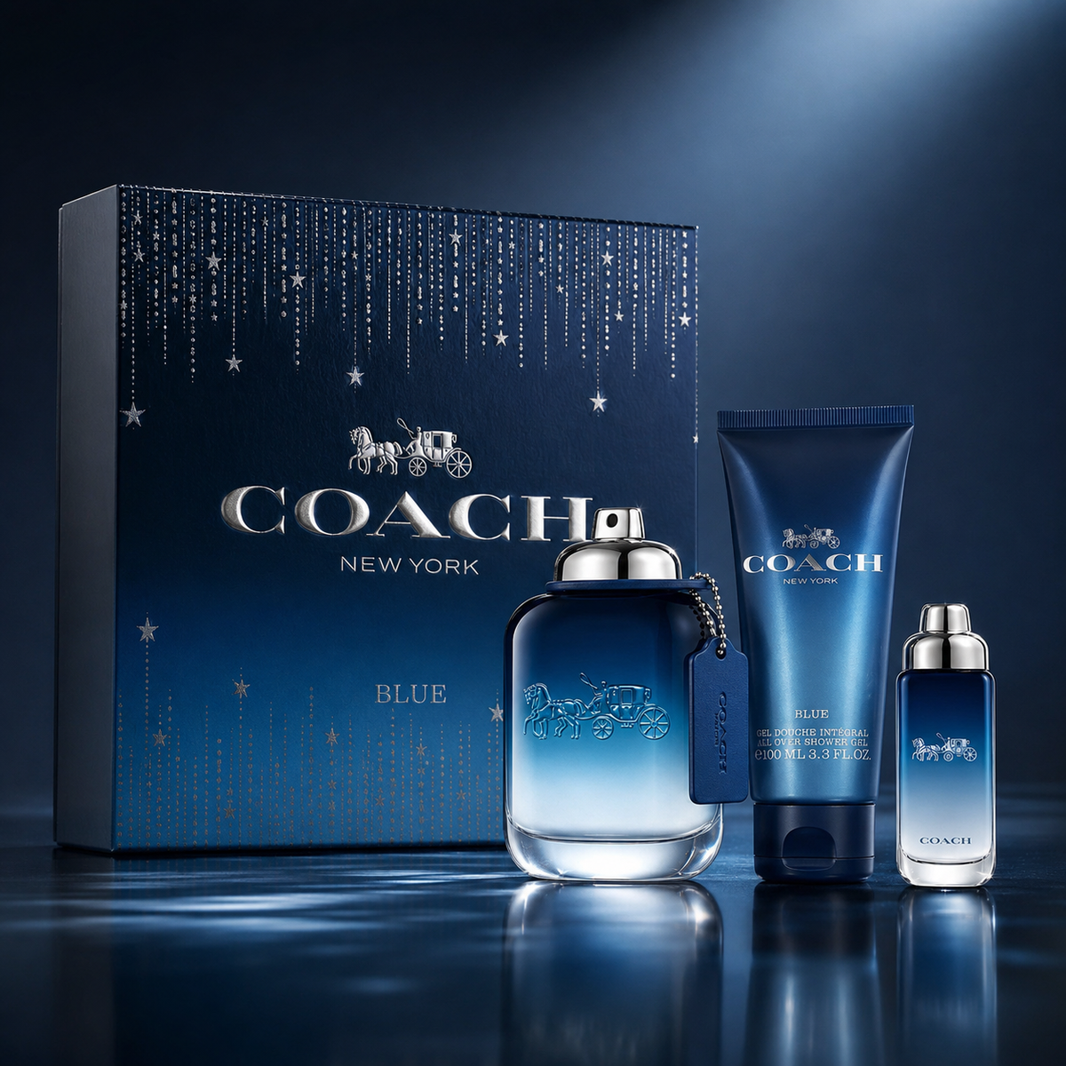 Coach Blue 3-Piece Gift Set for Men