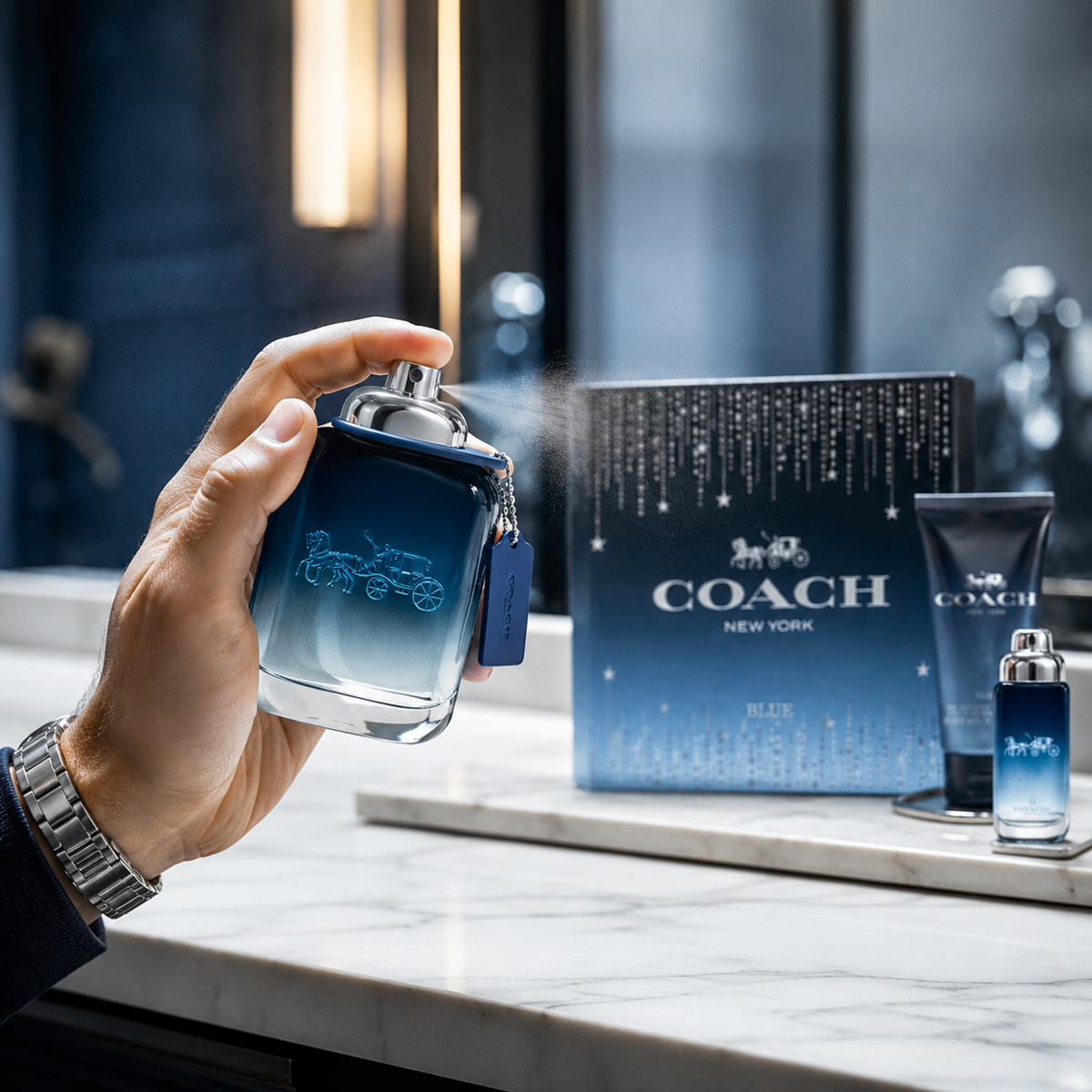 Coach Blue 3-Piece Gift Set for Men