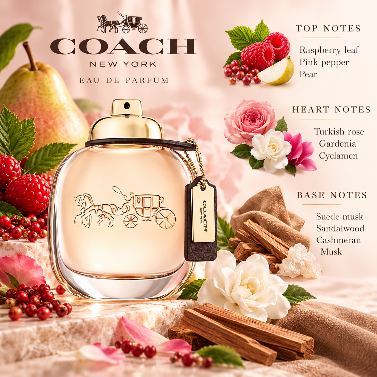 Coach New York Eau de Parfum for Women 3.0 Ounce