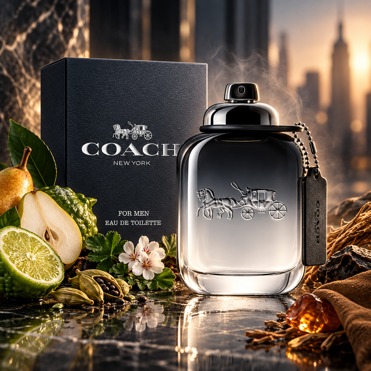 Coach New York Eau de Toilette for Men 3.4 Ounce
