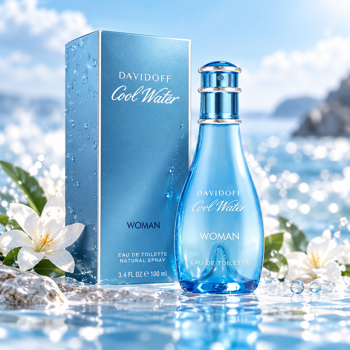 Davidoff Cool Water Eau de Toilette for Women 3.4 Ounce