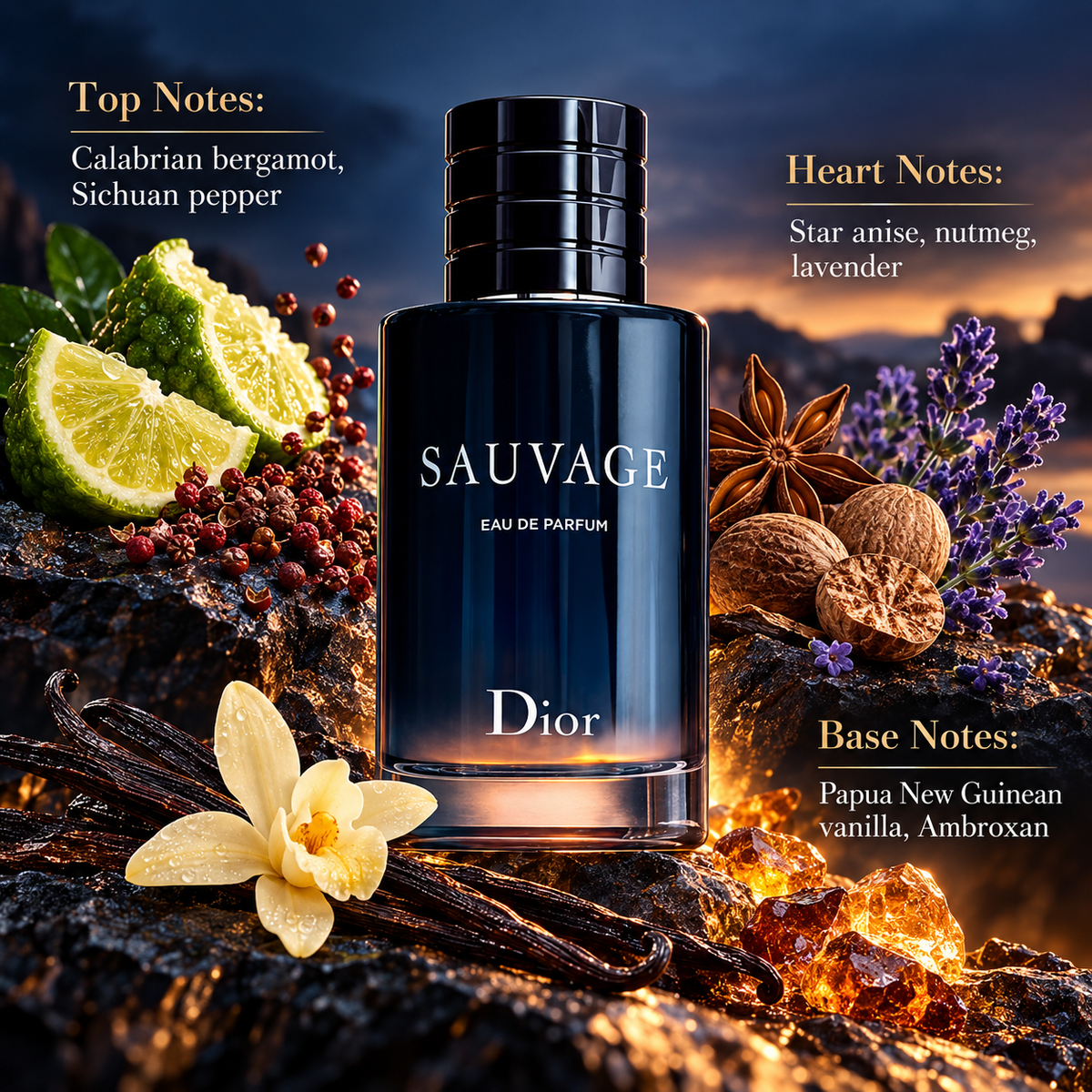 Dior Sauvage Eau de Parfum for Men 3.4 Ounce