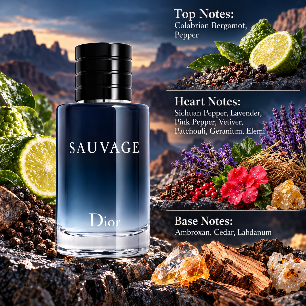 Dior Sauvage Eau de Toilette for Men 3.4 Ounce