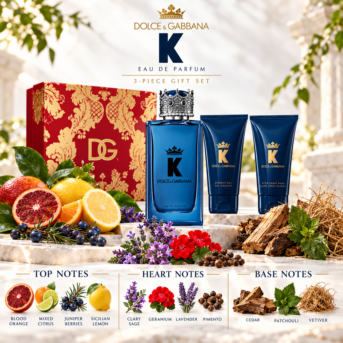 Dolce & Gabbana K Eau de Parfum 3-Piece Gift Set for Men