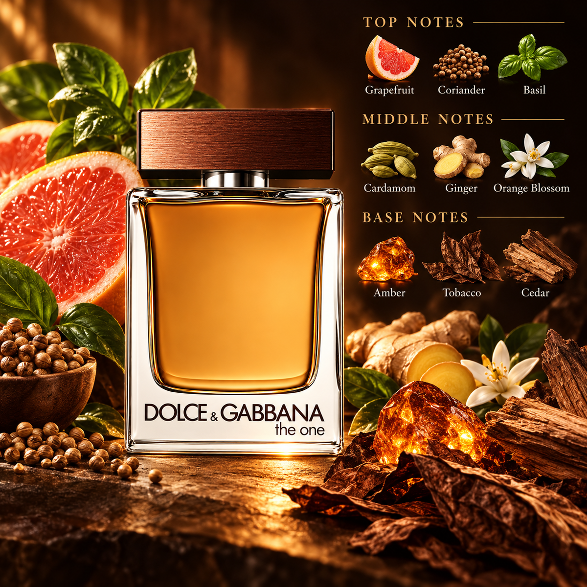 Dolce & Gabbana The One Eau de Toilette for Men 3.4 Ounce