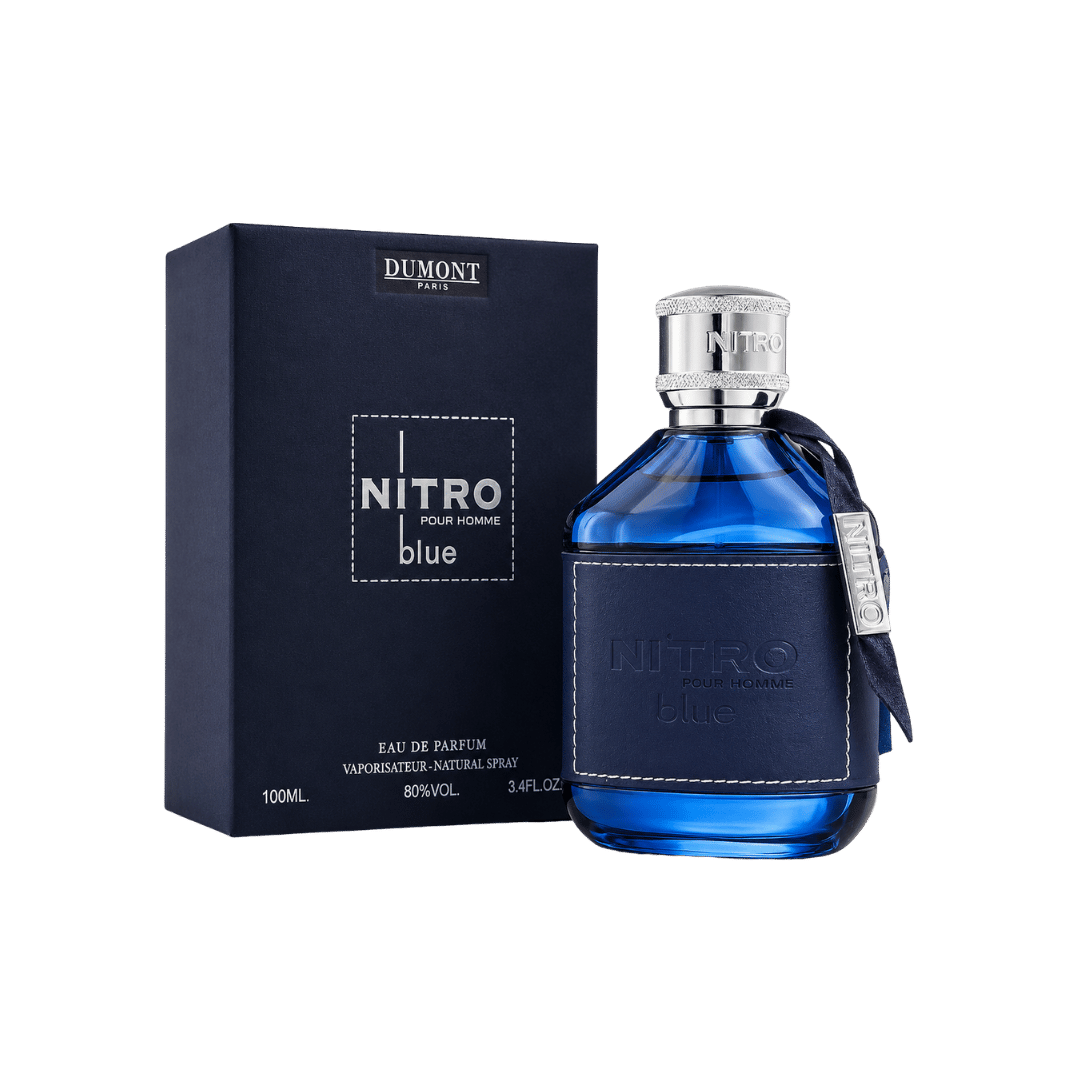 Dumont Nitro Blue for Men Eau De Parfum Spray, 3.4 Ounce