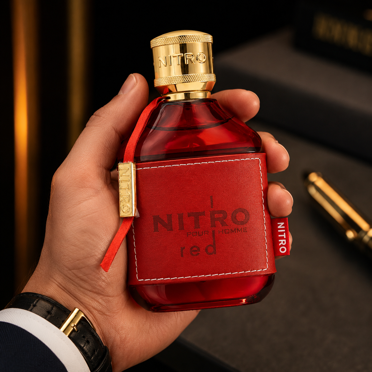 Dumont Nitro Red for Men Eau De Parfum Spray, 3.4 Ounce