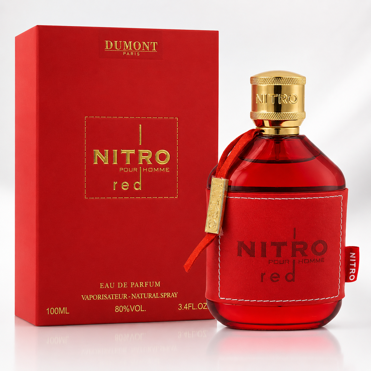 Dumont Nitro Red for Men Eau De Parfum Spray, 3.4 Ounce