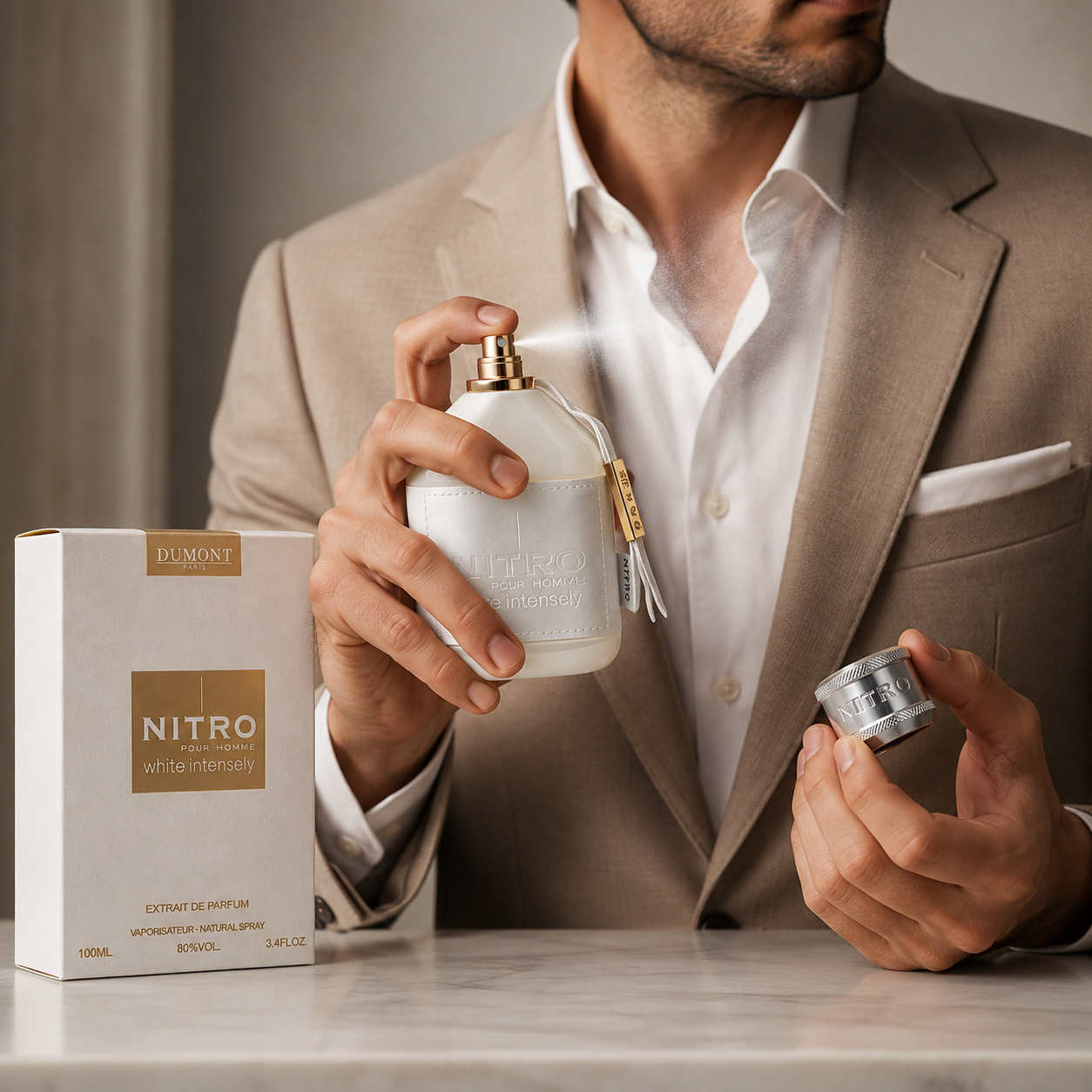 Dumont Nitro White Intensely Extrait De Parfum For Unisex 3.4 Ounce