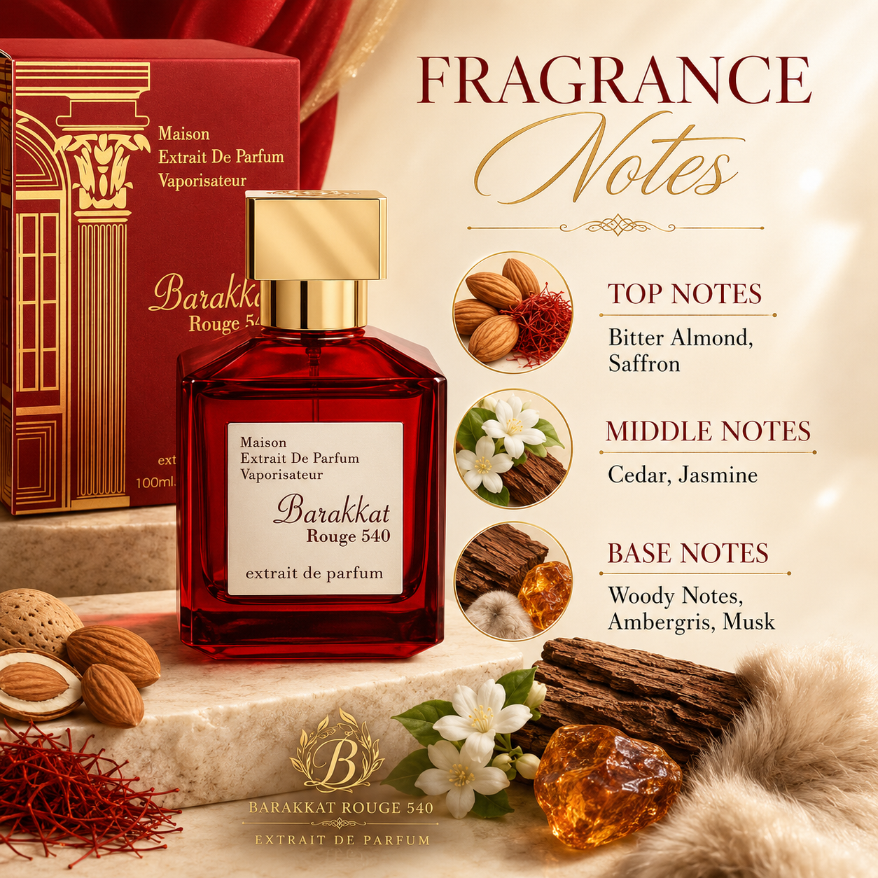 Fragrance World Barakkat Rough 540 Extrait de Parfum for Women 3.4 Ounce