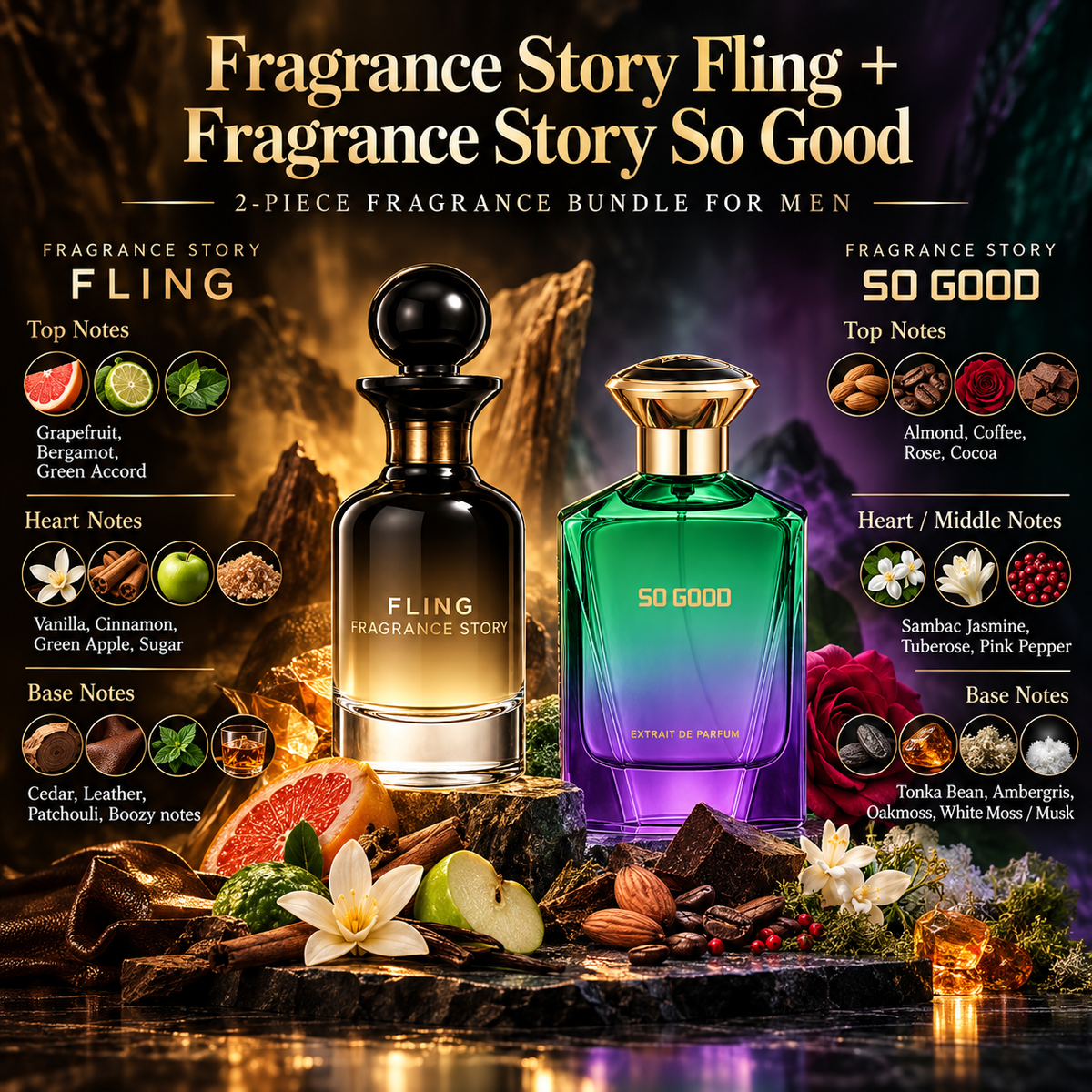 Fragrance Story Fling & Fragrance Story So Good Bundle for Men, image 4