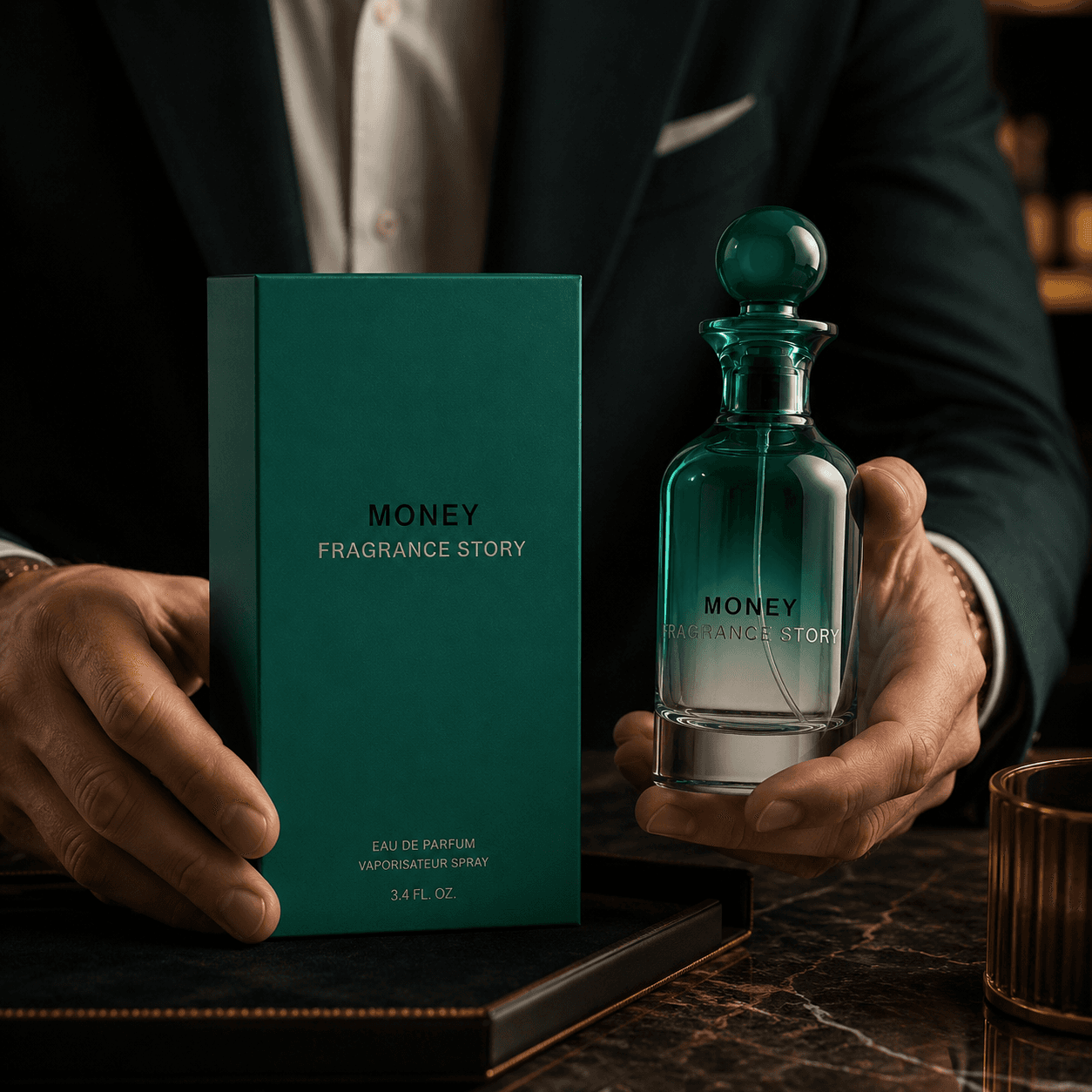 Fragrance Story Money Eau De Parfum Spray For Men 3.4 Ounce