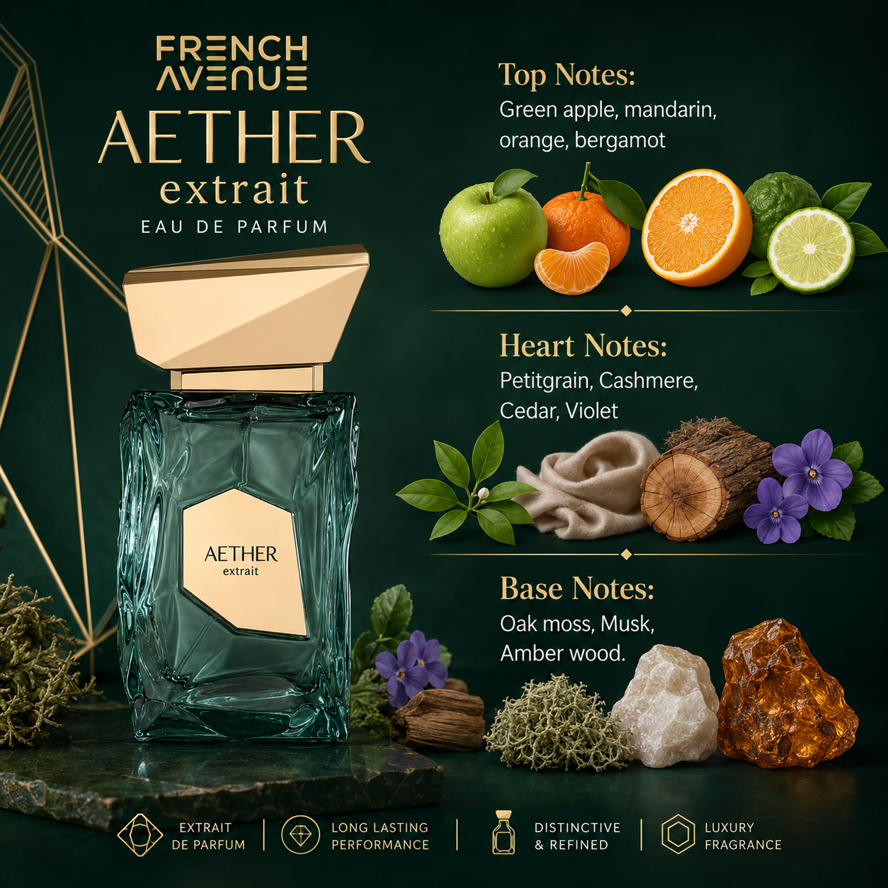 French Avenue Aether Eau de Parfum Spray for Unisex, 3.4 Ounce
