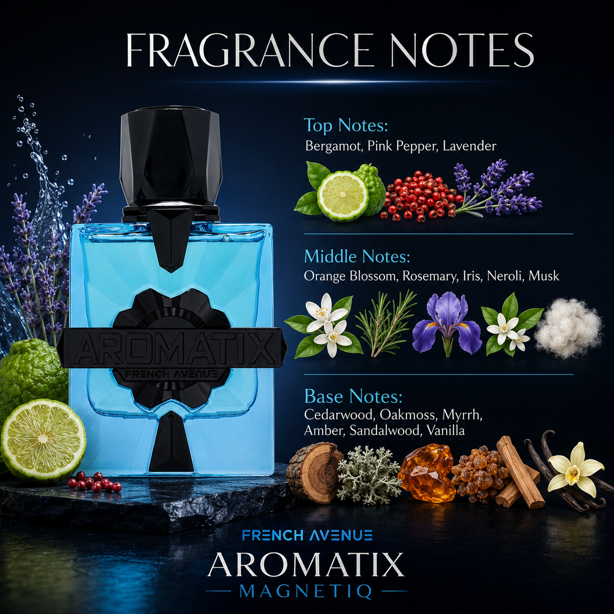 French Avenue Aromatix Magnetiq Extrait De Parfum Spray for Unisex, 3.4 Ounce