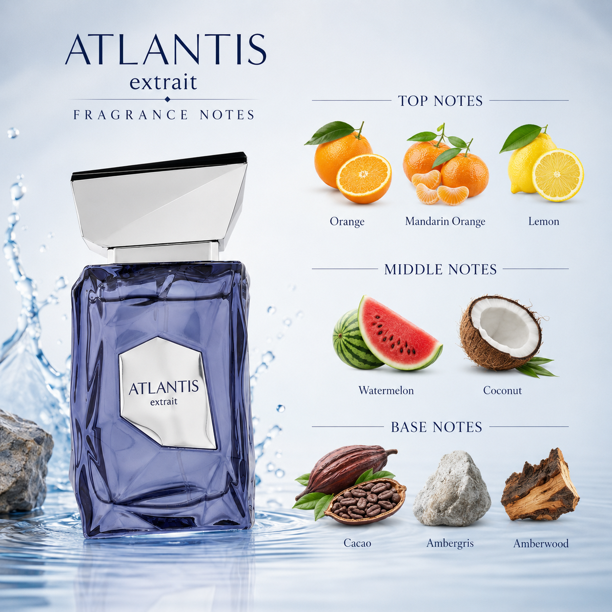 French Avenue Atlantis Extrait De Parfum Spray for Unisex, 3.4 Ounce