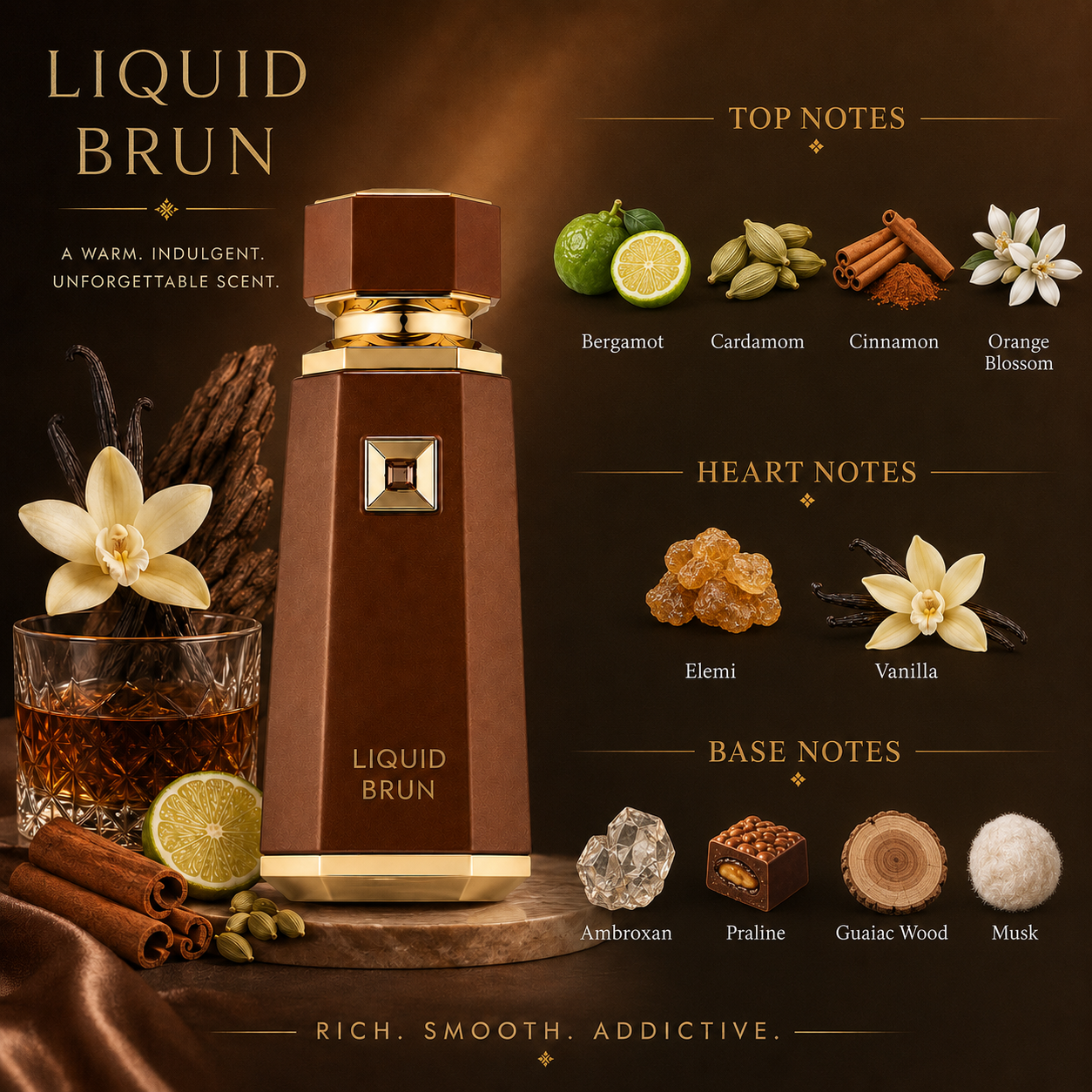 French Avenue Liquid Brun Eau De Parfum Spray for Men, 3.4 Ounce