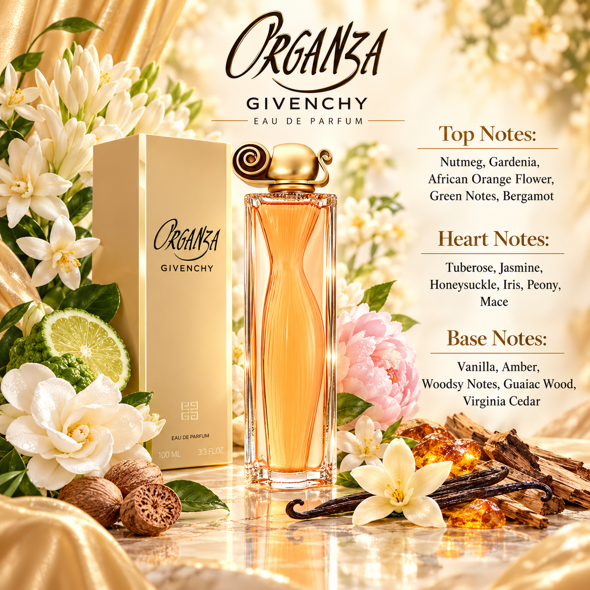 Givenchy Organza Eau de Parfum for Women 3.4 Ounce