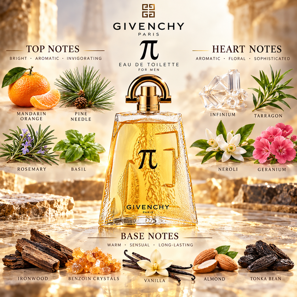 Givenchy Pi Eau de Toilette for Men 3.3 Ounce