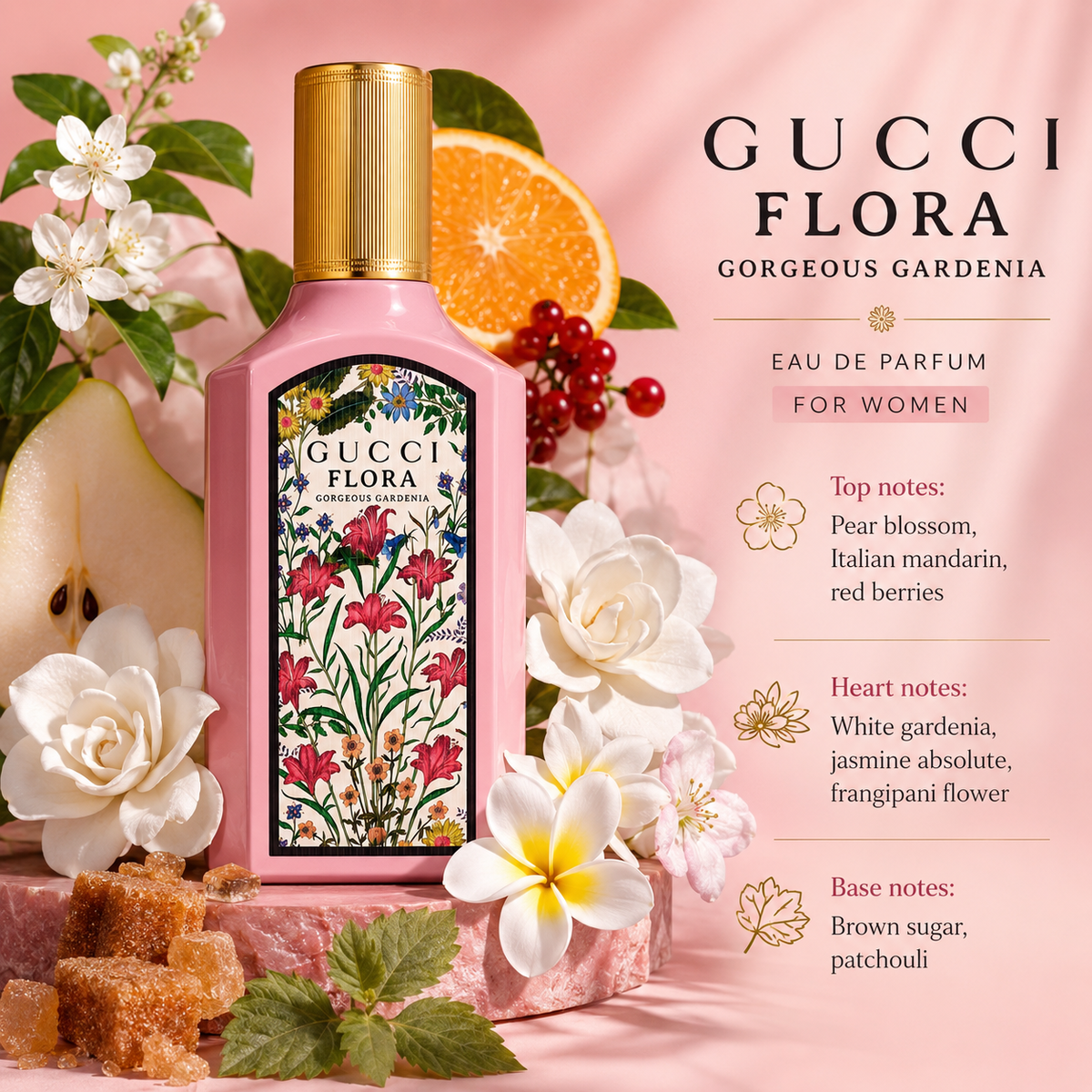 Gucci Flora Gorgeous Gardenia Eau de Parfum for Women 1.7 Ounce