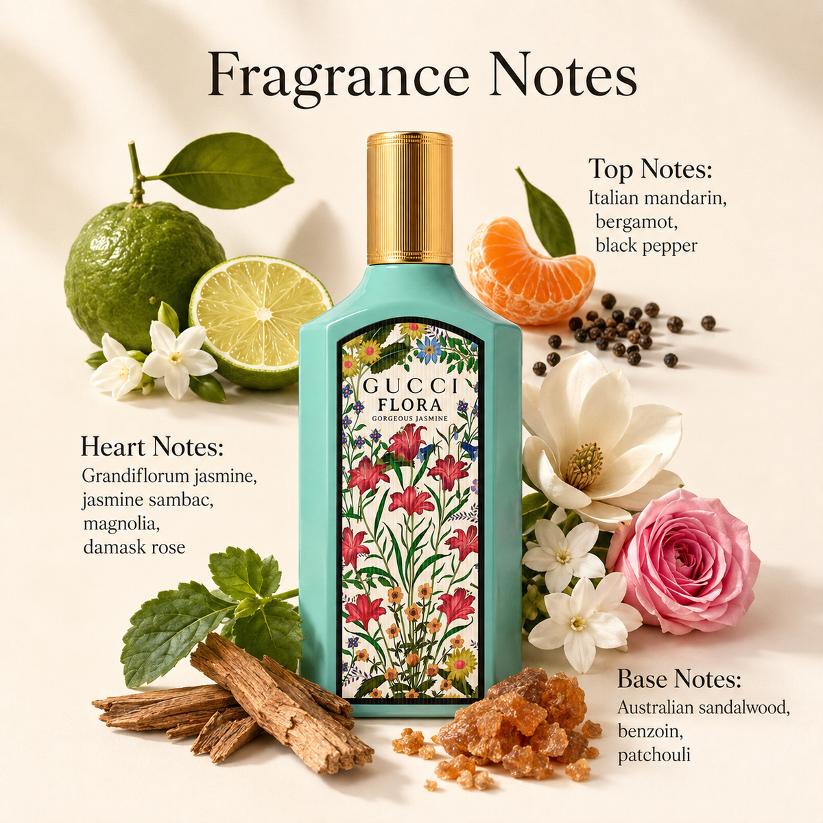 Gucci Flora Gorgeous Jasmine Eau de Parfum for Women 1.7 Ounce