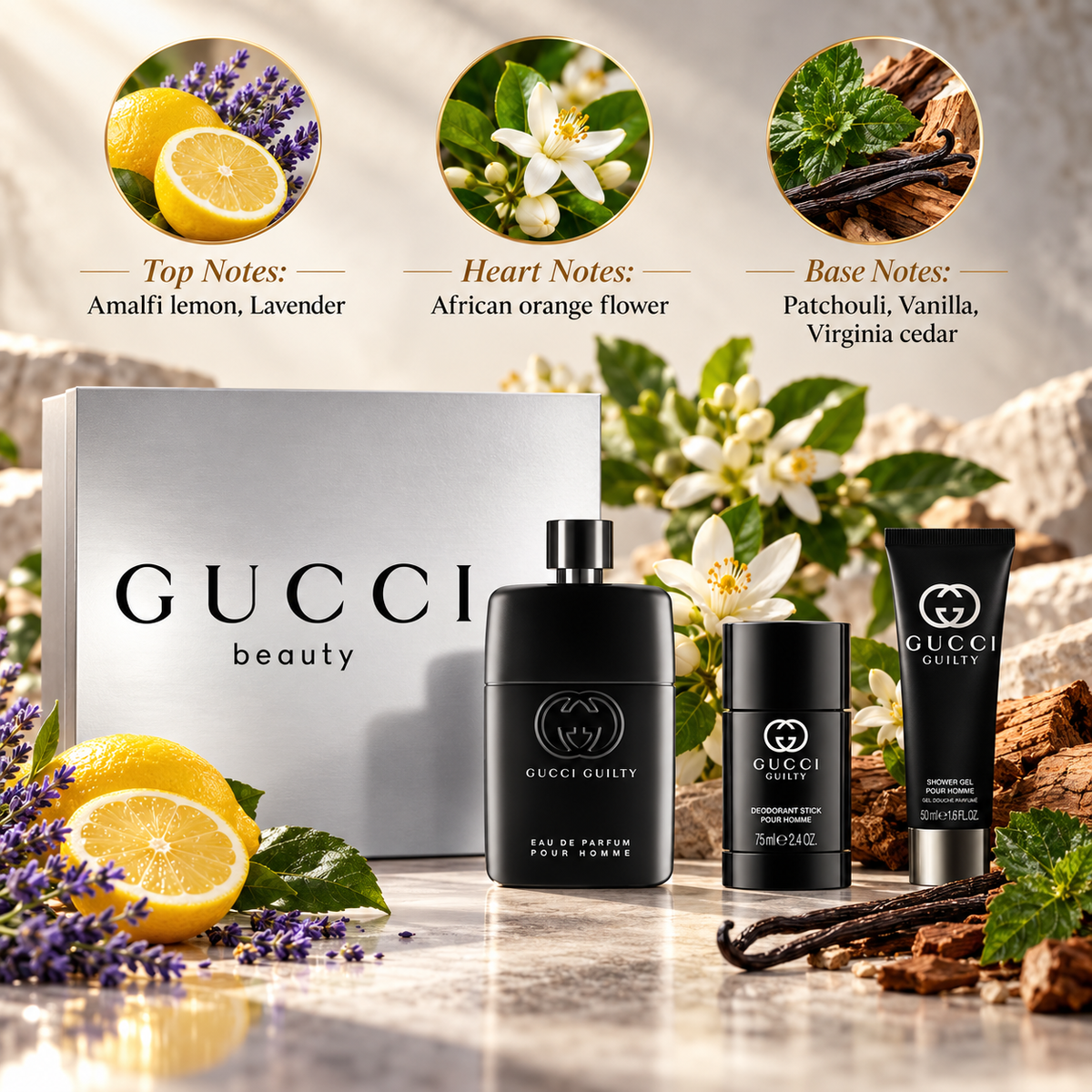 Gucci Guilty Eau de Parfum 3-Piece Gift Set for Men