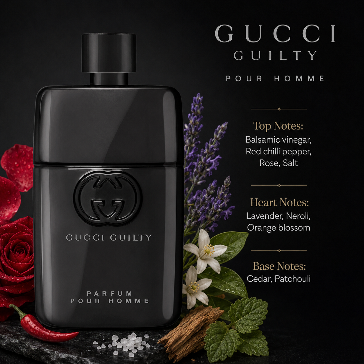 Gucci Guilty Pour Homme Eau de Parfum for Men 3.0 Ounce