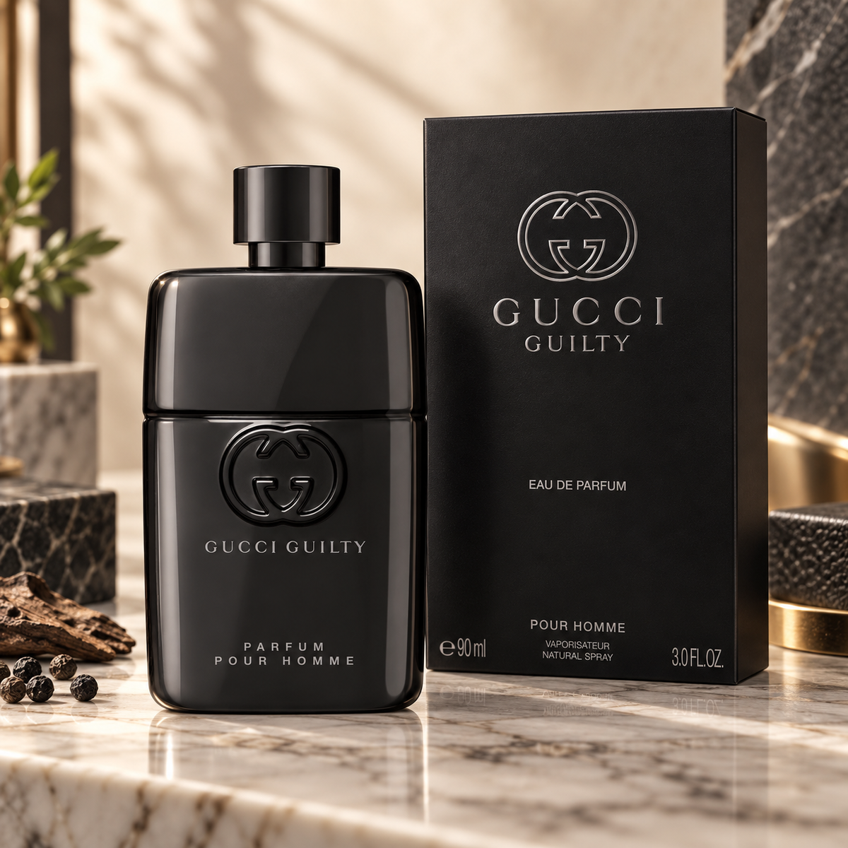 Gucci Guilty Pour Homme Parfum for Men, 3.0 Ounce