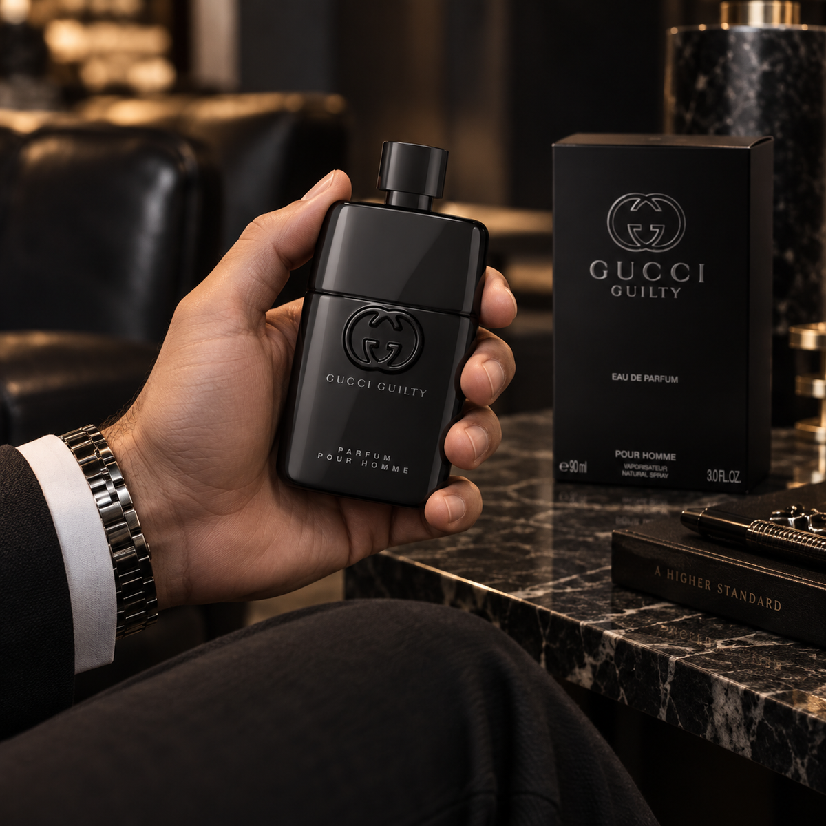 Gucci Guilty Pour Homme Parfum for Men, 3.0 Ounce
