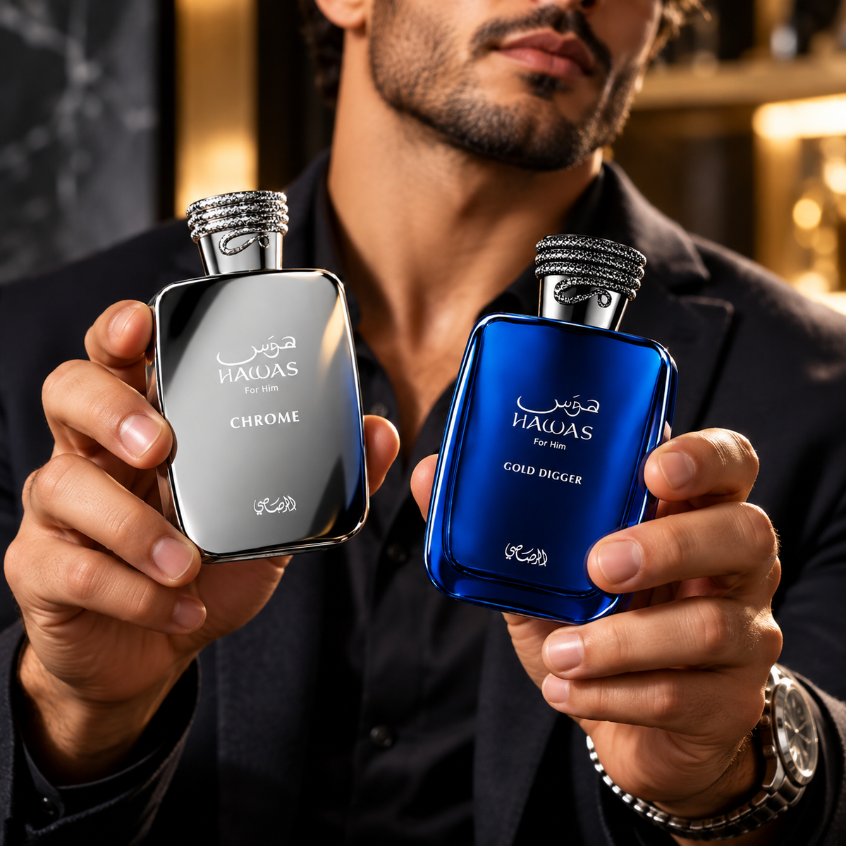 Hawas Chrome & Hawas Gold Digger Bundle for Men, image 2