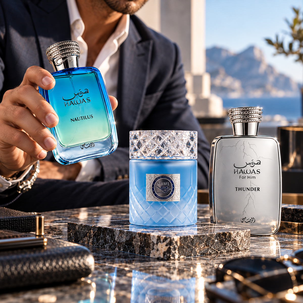 Hawas Nautilus + Hawas Thunder + MAWJ Moscow Mule 3-Piece Fragrance Bundle for Men