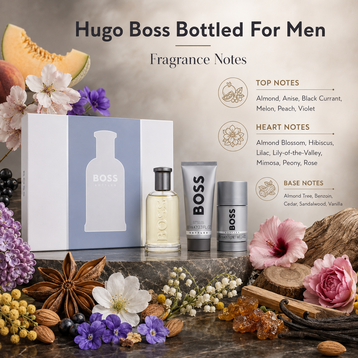 Hugo Boss Bottled 3-Piece Gift Set for Men