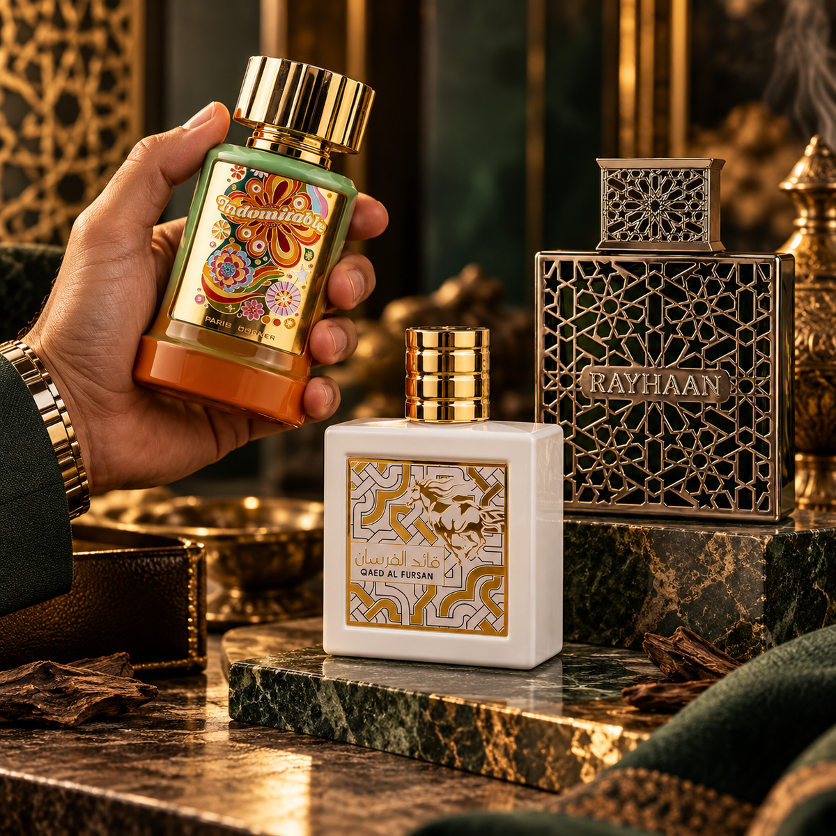Indomitable & Lattafa Qaed Al Fursan Unlimited Bundle for Men, image 2
