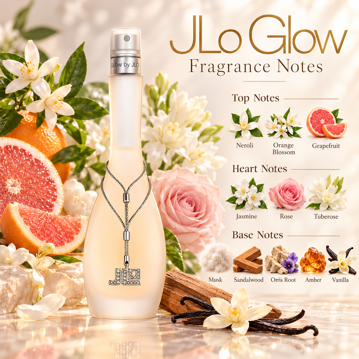 JLo Glow Eau de Toilette for Women 3.4 Ounce