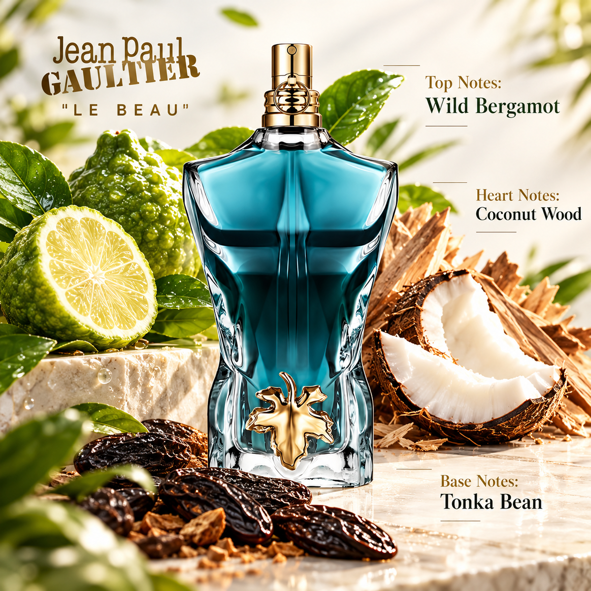 Jean Paul Gaultier Le Beau Eau de Toilette for Men 4.2 Ounce