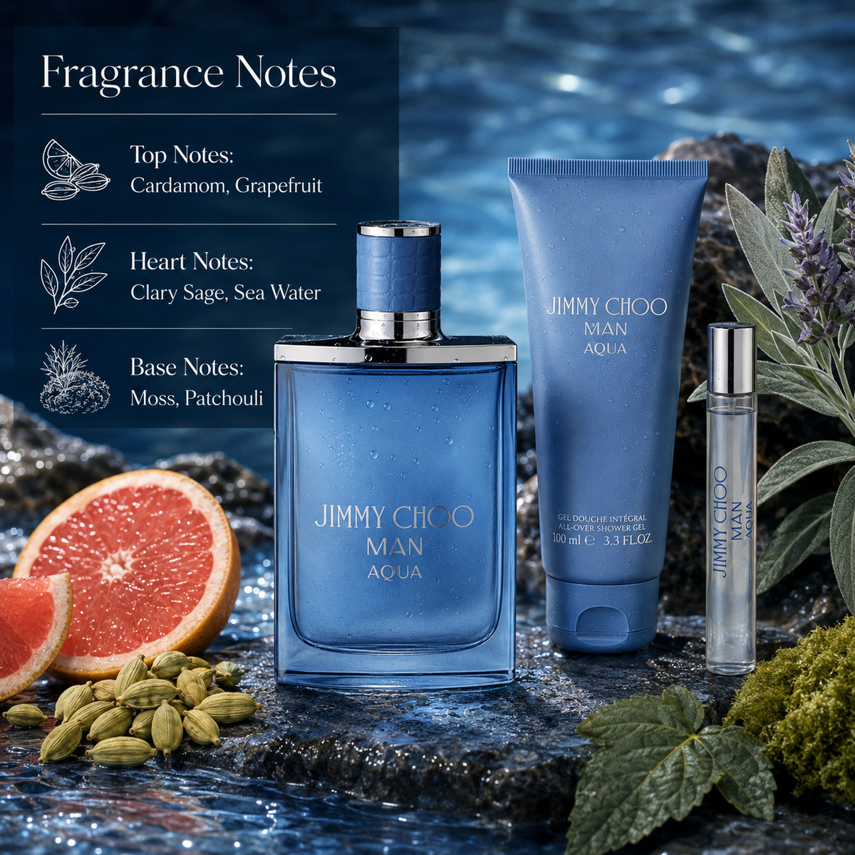 Jimmy Choo Man Aqua 3-Piece Gift Set for Men