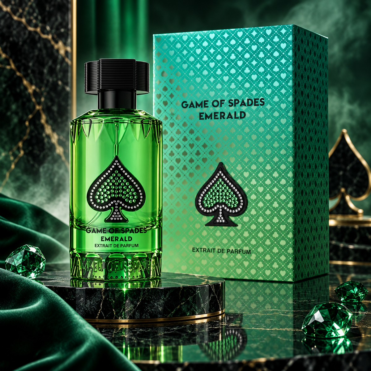 Jo Milano Game of Spades Emerald Extrait de Parfum for Unisex 3.0 Ounce