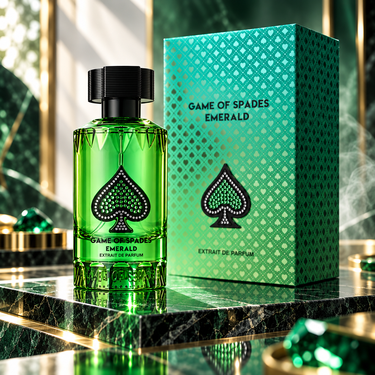 Jo Milano Game of Spades Emerald Extrait de Parfum for Unisex 3.0 Ounce