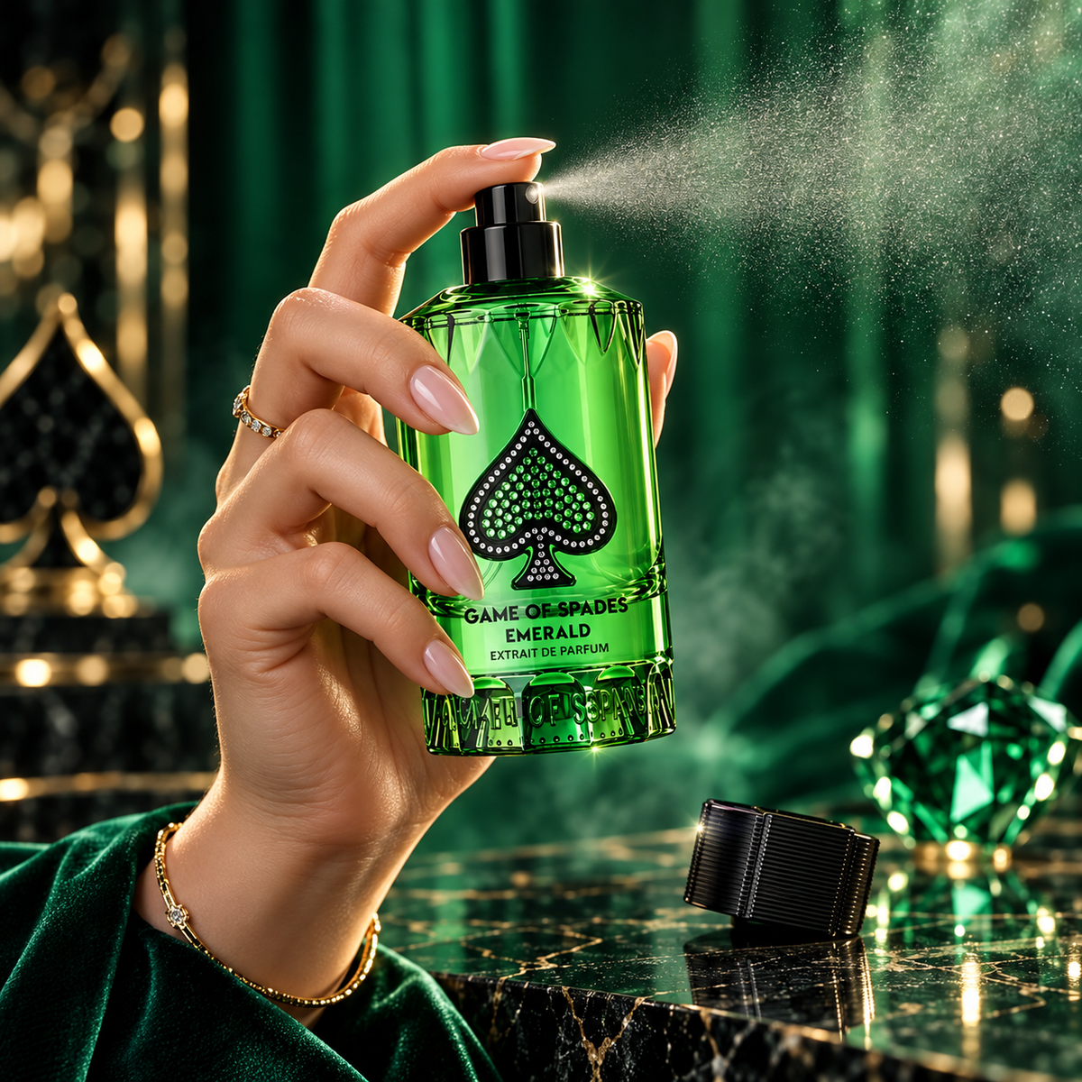 Jo Milano Game of Spades Emerald Extrait de Parfum for Unisex 3.0 Ounce