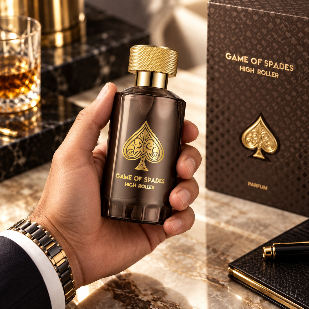 Jo Milano Game of Spades High Roller Parfum for Unisex 3.4 Ounce