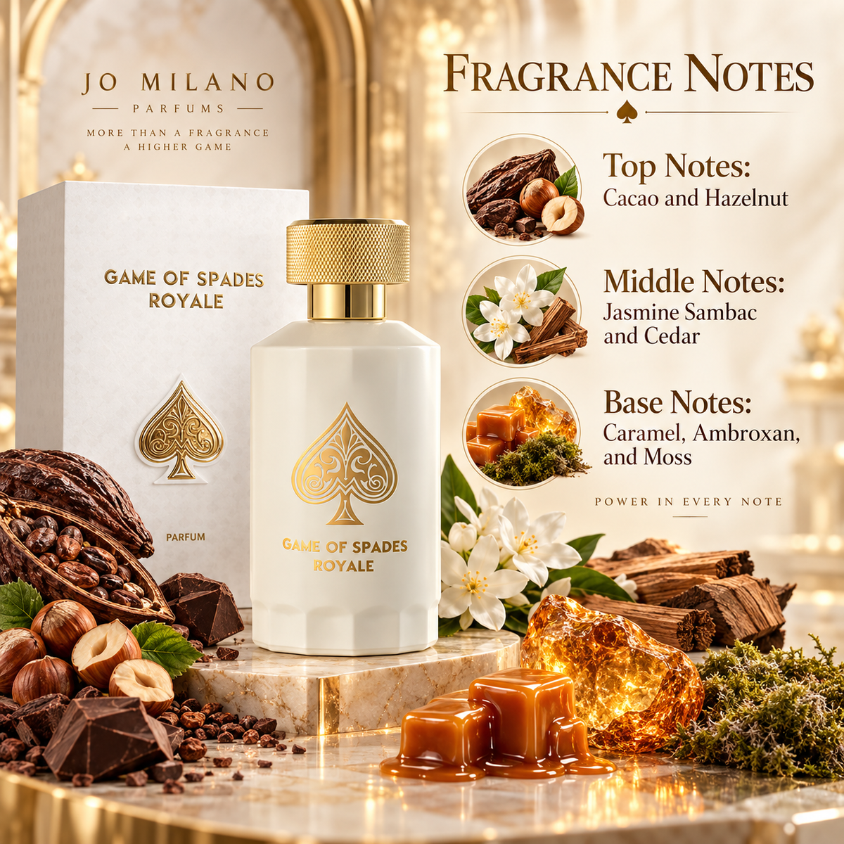 Jo Milano Game of Spades Royale Parfum for Unisex 3.4 Ounce