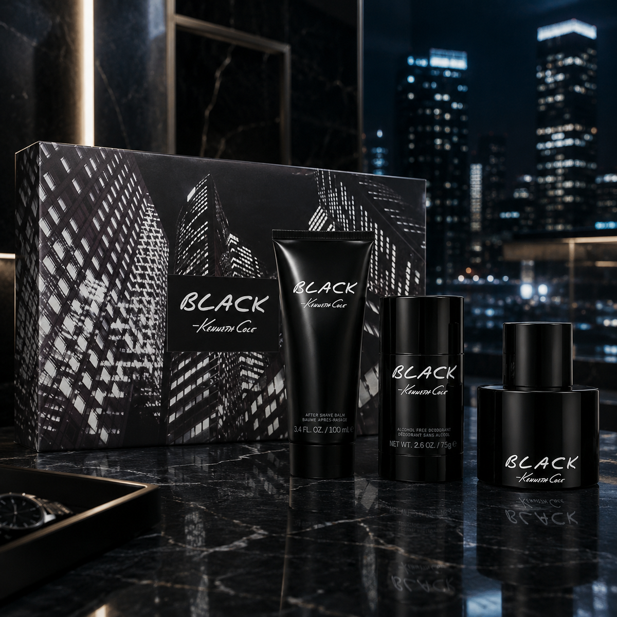 Kenneth Cole Black 3-Piece Gift Set for Men