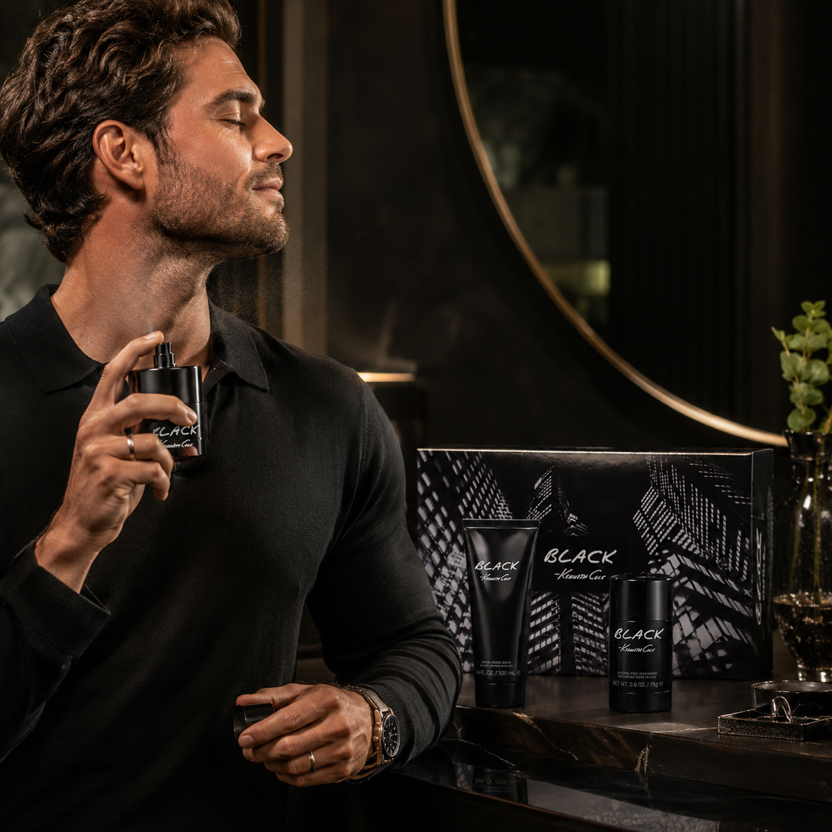 Kenneth Cole Black 3-Piece Gift Set for Men