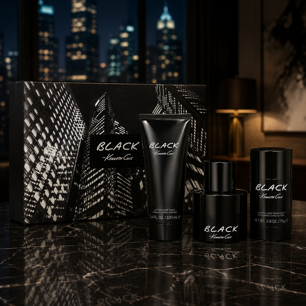 Kenneth Cole Black 3-Piece Gift Set for Men