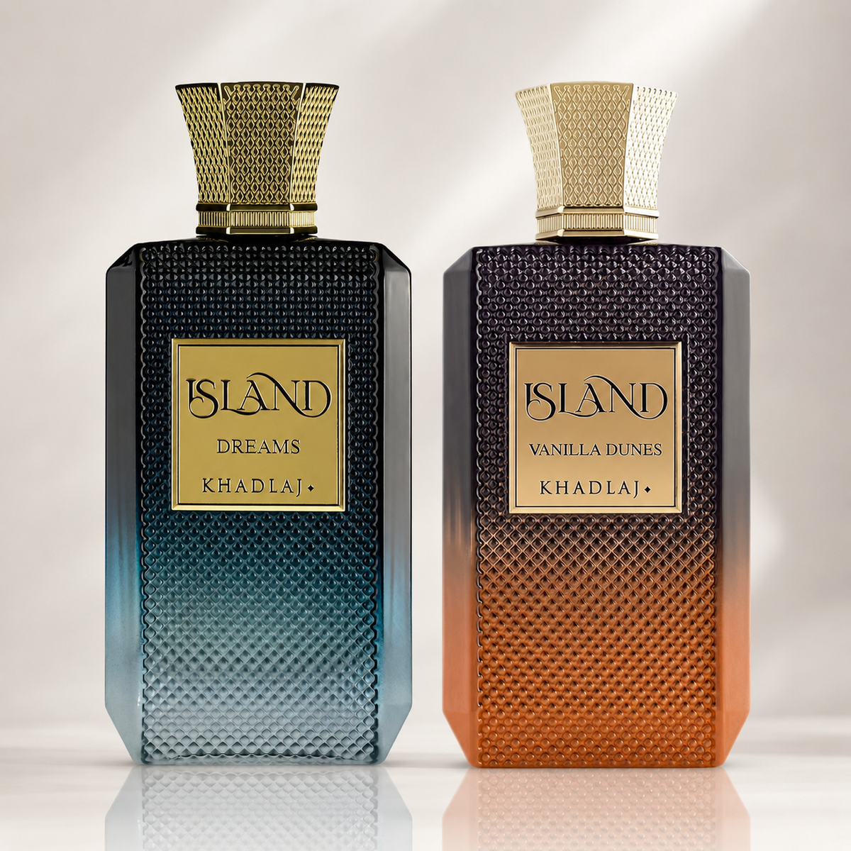 Khadlaj 2 Piece Bundle Set (Khadlaj Island Vanilla Dunes & Khadlaj Island Dreams Extrait de Parfum Spray, 3.4 Ounce)