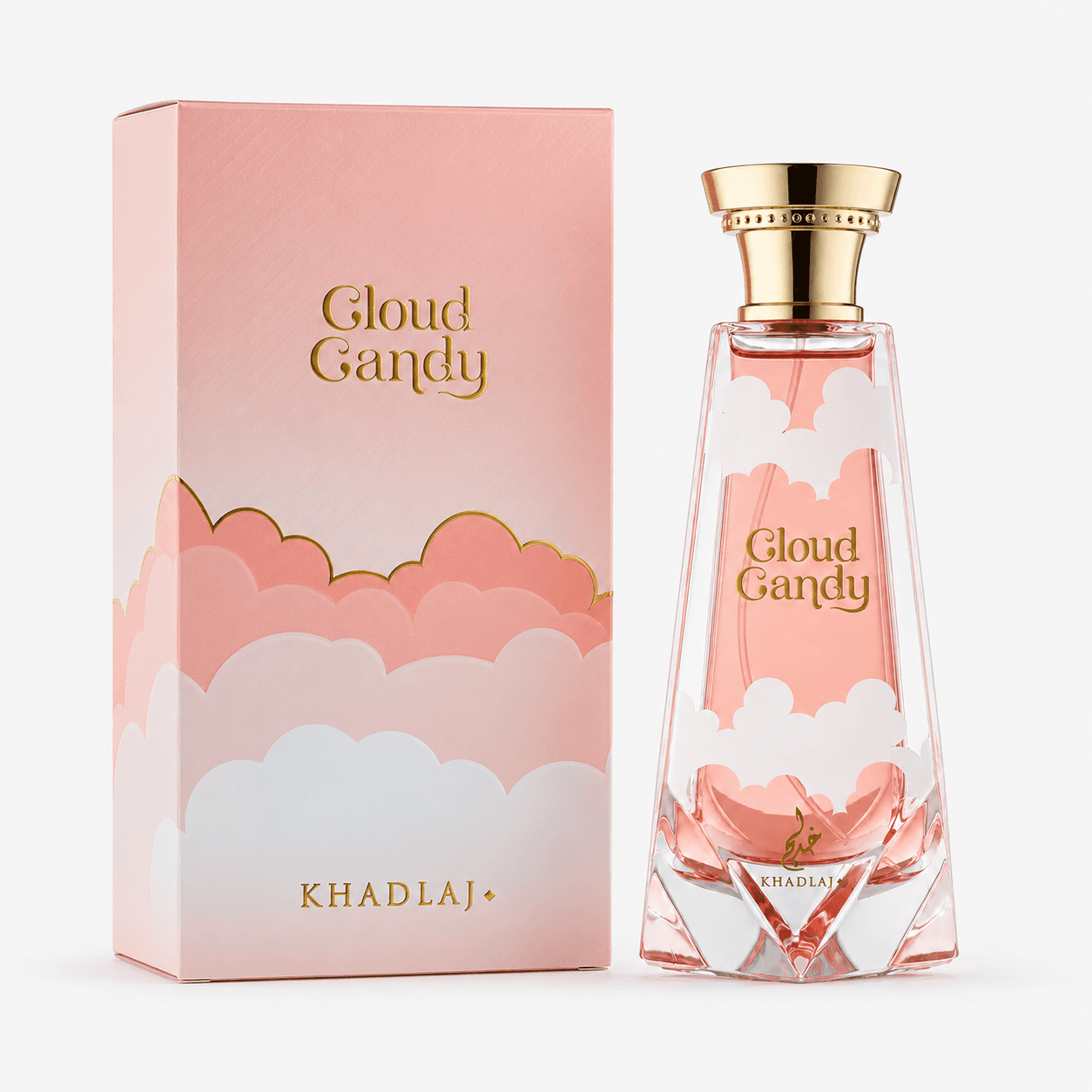 Khadlaj Cloud Candy unisex fragrance styled with creamy vanilla and berry accents