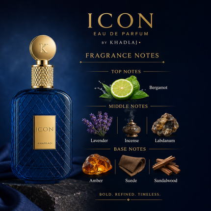 Khadlaj Icon Eau de Parfum Spray for Men 3.4 Ounce