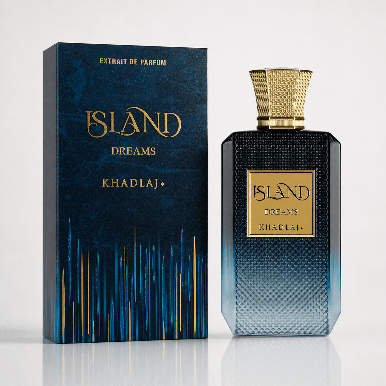 Khadlaj Island Dreams unisex fragrance styled with grapefruit and clean musky accents