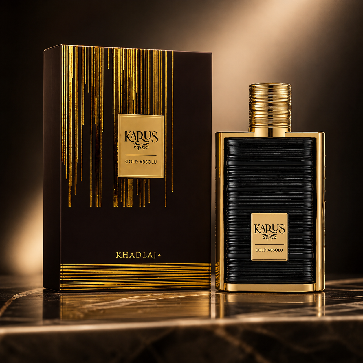 Khadlaj Karus Gold Absolu Eau de Parfum for Unisex, 3.4 Ounce